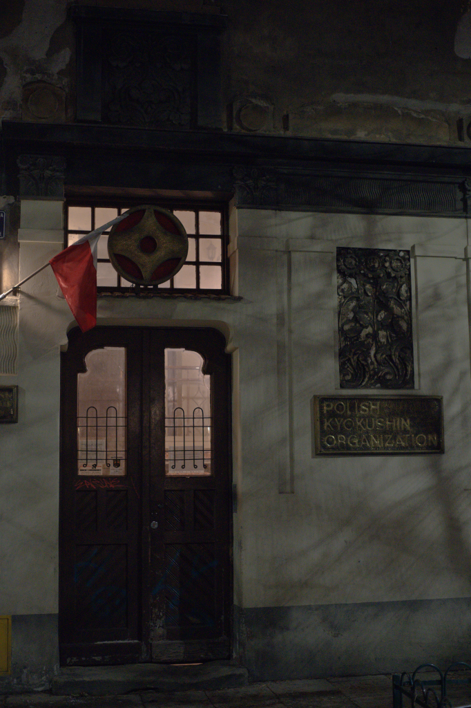 Entry door of the Polish Kyokushin Organization.